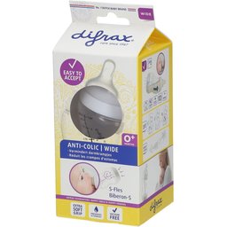 Difrax® Biberon S Wide White 0+ mois 200 ml