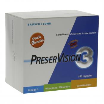 PRESERVISION - Complément alimentaire BAUSCH & LOMB 180 capsules