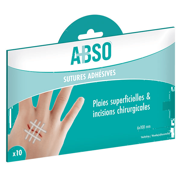 ABSO Sutures adhésives 6 x 100 mm