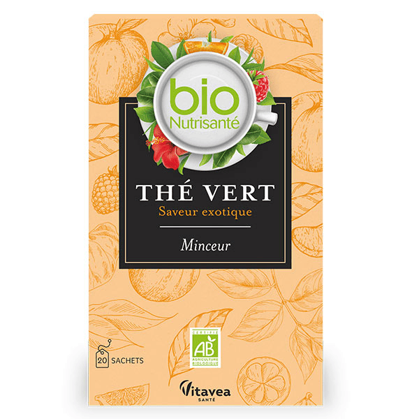 - Biosnutrisanté -  Thé vert saveur exotique - 20 sachets