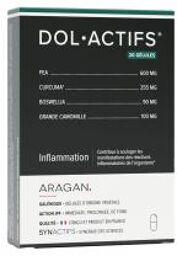 Synactifs Dolactifs® - Anti Inflammatoire - Curcuma Pea Boswellia Camomille - 12 Gélules - Boîte 20 gélules