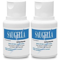 Saugella - Dermoliquide - Soin lavant pour l’hygiène intime quotidienne des femmes adultes - à base d’extrait de Sauge - Assure le bien-être intime quotidien - Flacon 100 ml