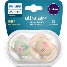 Ultra Air Pink Symmetrical Silicone 0-6M 2uts