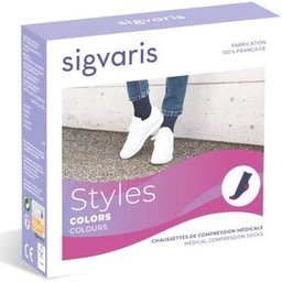 Style Color 2 Chaussette Femme Noir et Turquoise SN 1 Paire