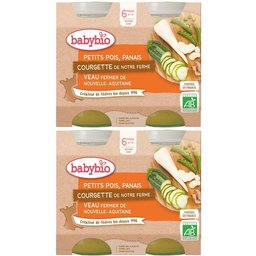 Petits Pois Panais Courgette DE Notre Ferme Veau Fermier DE Nouvelle-Aquitaine dès 6 mois