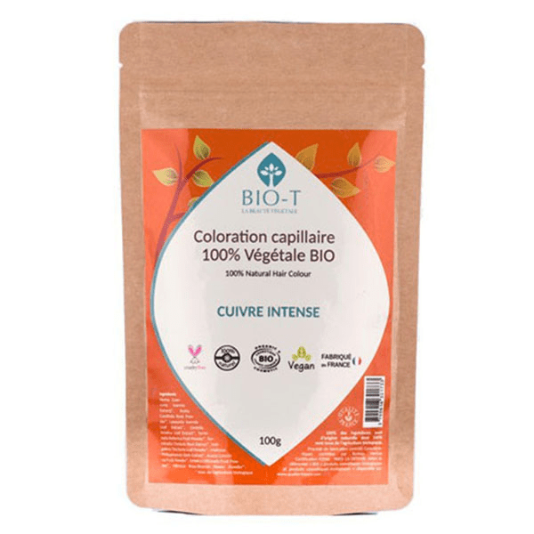 Coloration Végétale cuivre intense - Bio et 100% naturel - 100g