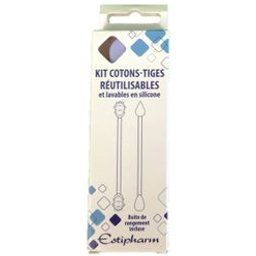 Kit Cotons Tiges Réutilisables Silicones