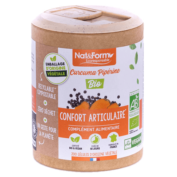 Écoresponsable Curcuma Pipérine Bio 200 gélules