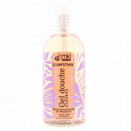 Cosm'Ethik Gel Douche Surgras Pêche Blanche bio de Provence 1L