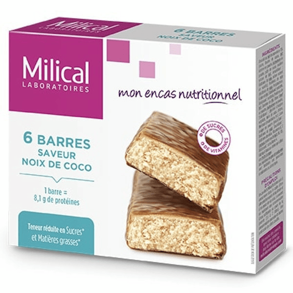 Barres Minceur Hyperprotéinées Noix de Coco 6 unités