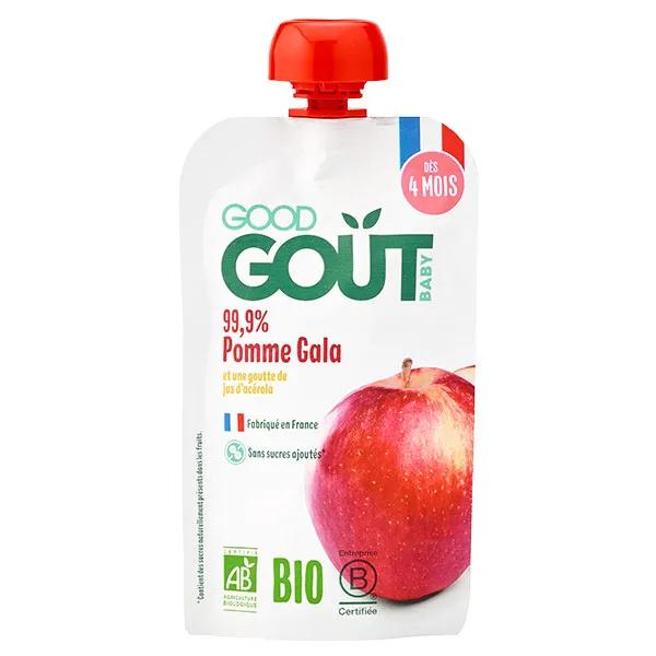 Gourde Compote de Fruits Pomme Gala Bio +4m Bio 120g