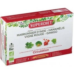 Super Diet Quatuor Vigne Rouge Circulation Bio 20 ampoules de 15ml