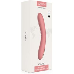 Ava Neo Interactive Thrusting Vibrator Peach Pink 1ut