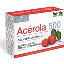 3 Chênes Acérola 500 24 Comprimés à croquer