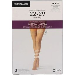 Bas Long Dentelle (A-F) Compression Normale T-Reina Plus Beige