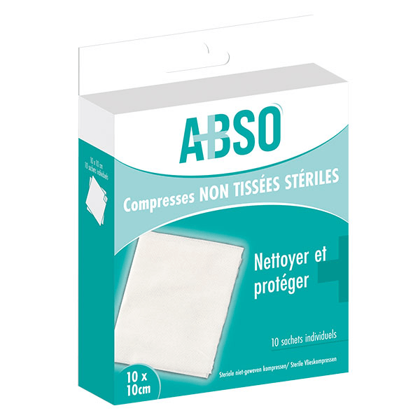 ABSO Compresse non tissée 10 x 10 cm