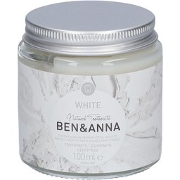 - White - Dentifrice naturel blanchissant en bocal en verre