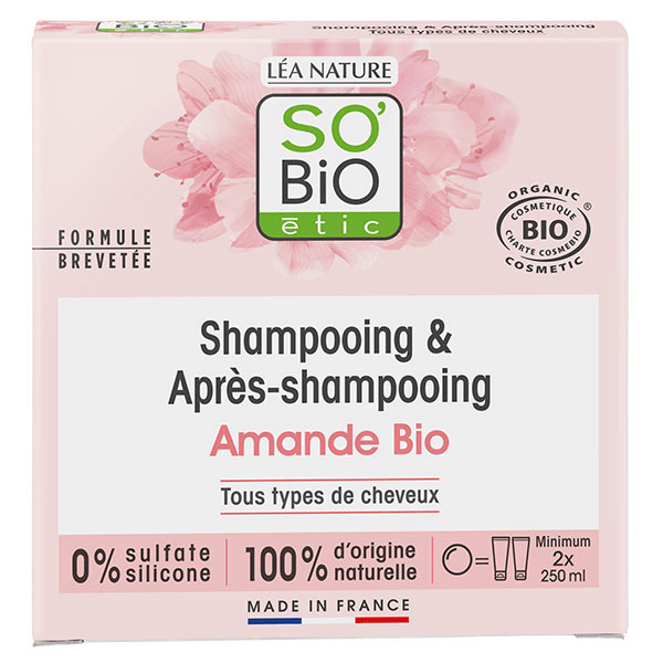 So'Bio Étic Shampooing et Démélant Solide Amande Bio 65g