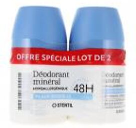 Déodorant Minéral Peaux Sensibles 48H Roll-On 2 x 50 ml - Lot 2 x 50 ml