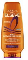 Elseve Huile Extraordinaire Amla Après-Shampoing Démêlant Boucles Définies Cheveux Secs Bouclés 250 ml - Flacon 200 ml