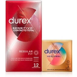 Durex™ Contact total sensible 12uds + Durex™ Real Feel 3uds