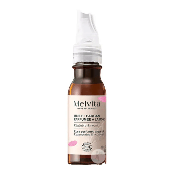 Huile de Beauté d'Argan Parfumée à l'Huile Essentielle de Rose Bio 50ml