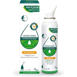 Aroms - Lavage Nasal Hypertonique - aux Huiles Essentielles - Nez Bouché - 100 ml