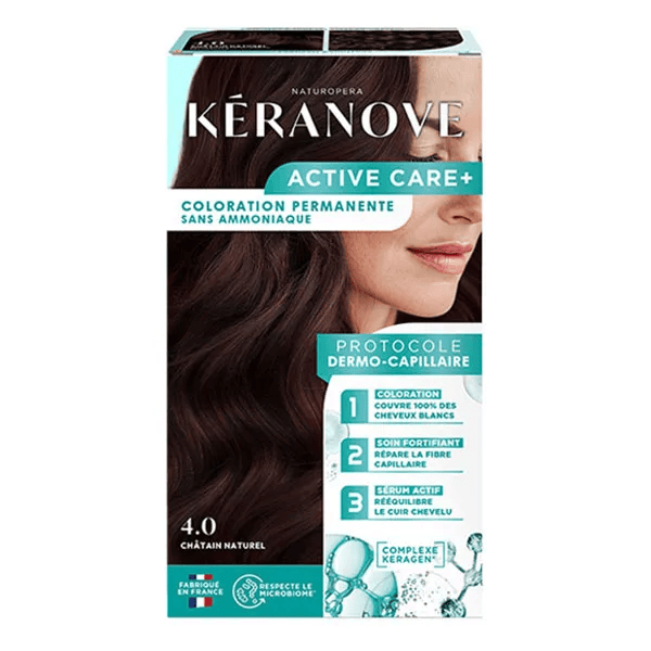 Active Care+ Coloration crème permanente 4.0 Châtain naturel