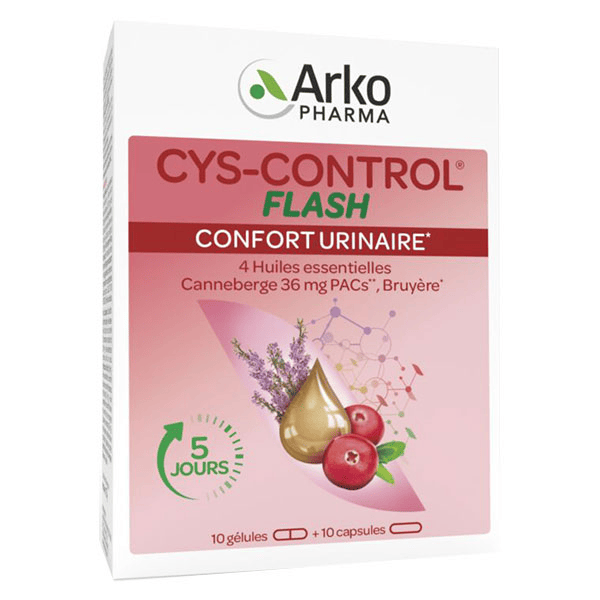 Cys-Control Flash Confort Urinaire 10 gélules + 10 capsules