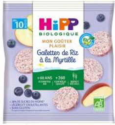 Mon Goûter Plaisir Galettes de Riz à la Myrtille dès 10 Mois Bio 30 g - Sachet 30 g