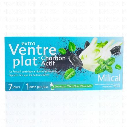Extra ventre plat charbon actif saveur menthe poivrée 7x10ml