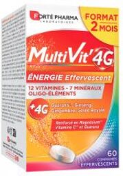 MultiVit'4G Energie 60 Comprimés Effervescents - Boîte 60 Comprimés Effervescents