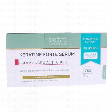 Cheveux - Kératine forte sérum lot de 3 boites de 5 ampoules de 9ml
