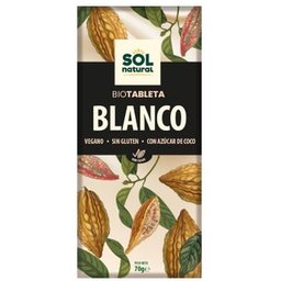 Sol Natural Tablette Chocolat Blanc Bio 70g