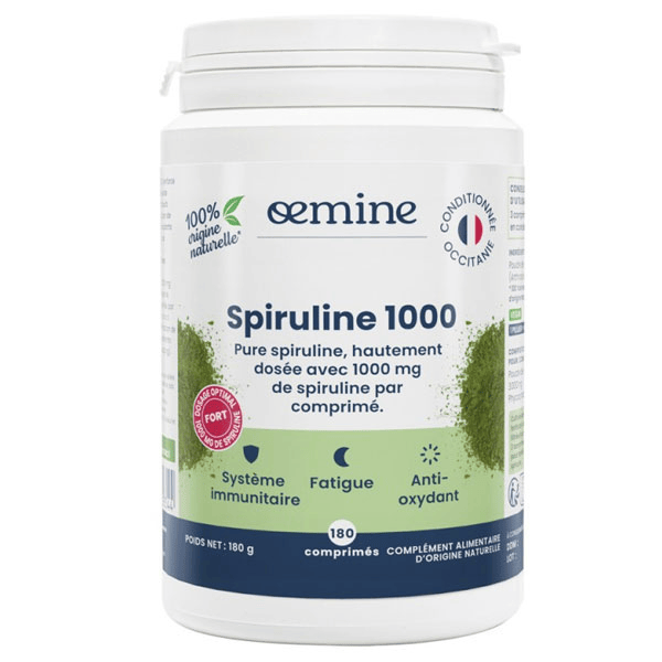 Spiruline 1000 Hautement Dosée 180 comprimés