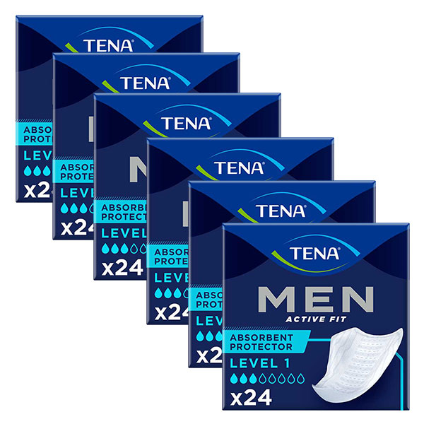 Men Active Fit Protection Absorbante Niveau 1- Taille Unique - Lot de 6 x 24 unités