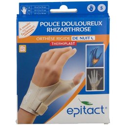 - Orthèse Rigide de Nuit Thermoformable Pouce Douloureux Rhizartrose Main Droite Taille S