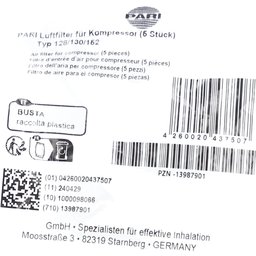 Filtre d'entrée d'air pour compresseur Type 128/130/152