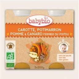 Petits Pots Menu Légumes & Canard Fermier Bio dès 8 mois 200g lot de 2