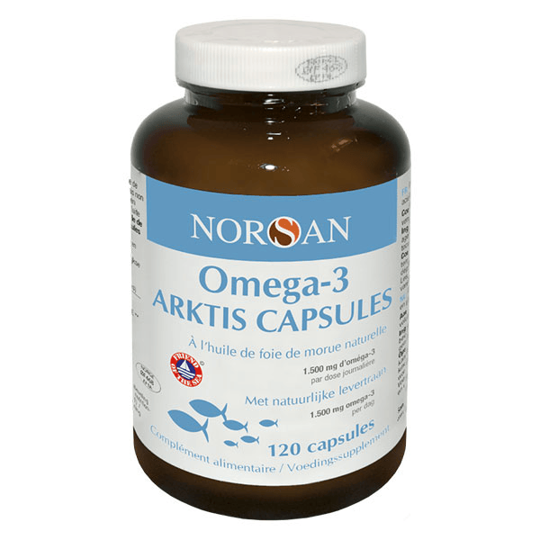 Omega-3 Arktis 1500mg Huile de Foie de Morue 120 capsules