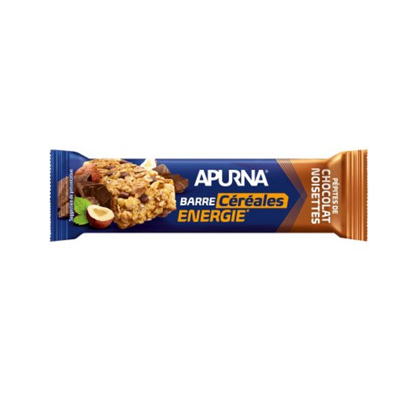 Barre Energie Céréales Pépites de Chocolat Noisettes 35g
