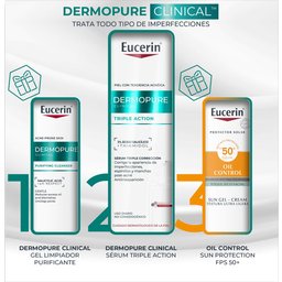DermoPure Peaux Grasses Sérum + Gel Nettoyant 20ml + Solaire 5ml