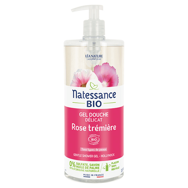 Gel Douche Rose Trémière Bio 1L