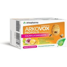 Arkovox propolis + vitamine C saveur framboise 24comp
