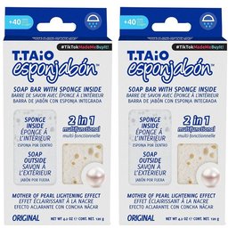 Esponjabon Savon Éponge 2 en 1 Extrait de Perle Soin Régénérant