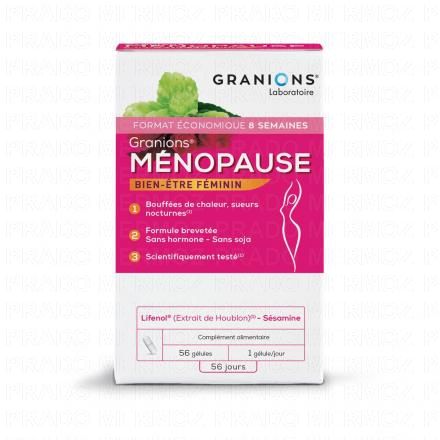 Menopause boite de 56 gélules.