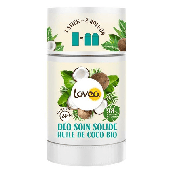 - Déo-Soin Solide - Déodorant - Huile De Coco Bio - Efficacité 24h 50g