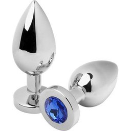 Anale Plug Diamond Bleu Medium 7.62cm 1ut