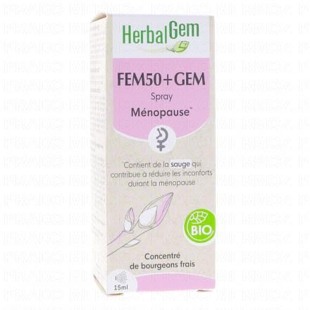 Concentré de bourgeons frais - Fem50 +Gem Ménopause Bio spray 15ml
