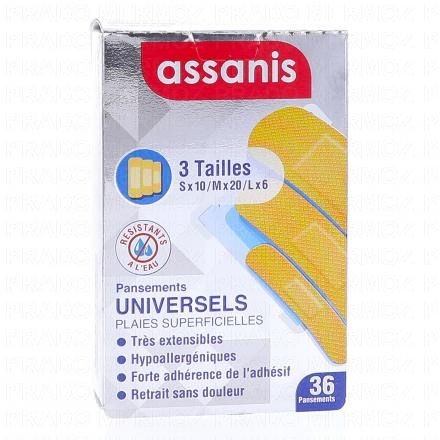 Pansements - Universels 3 Tailles x36